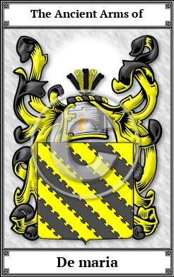 De maria Family Crest Download (JPG)  Book Plated - 150 DPI